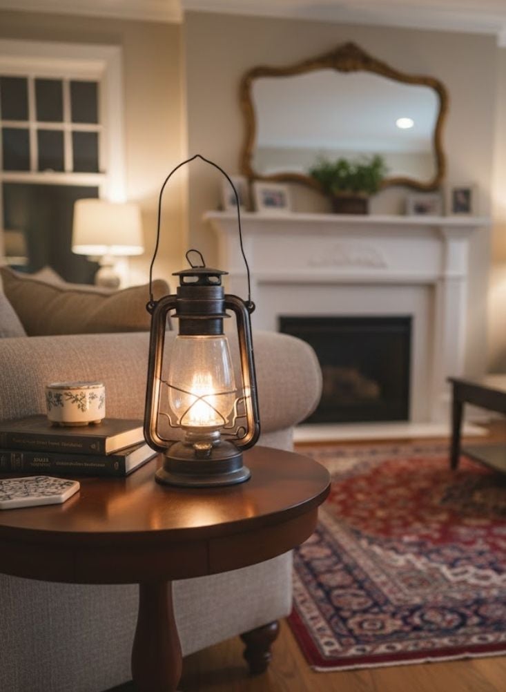 بريميم مصباح فانوس رمضاني بتصميم كلاسيكي لتزيين المنزل والطاولة - Image 2